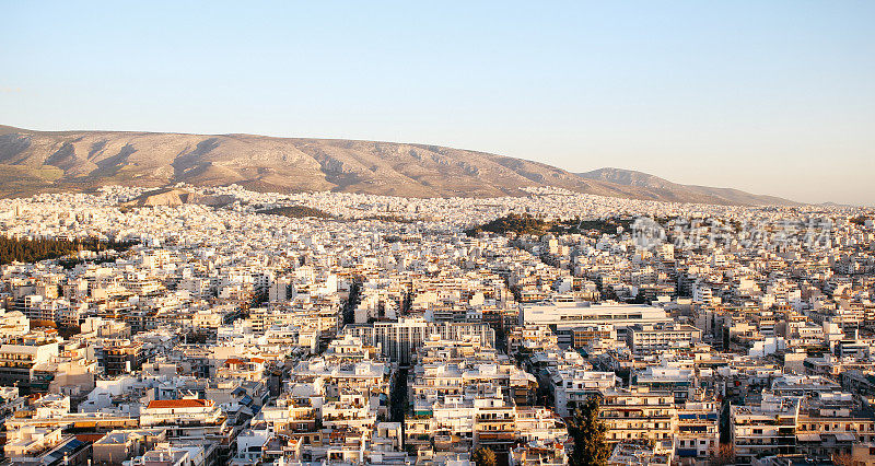 鸟瞰雅典，希腊风景
