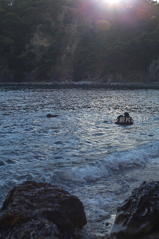 日落海滩