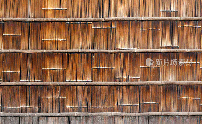 日本竹墙背景