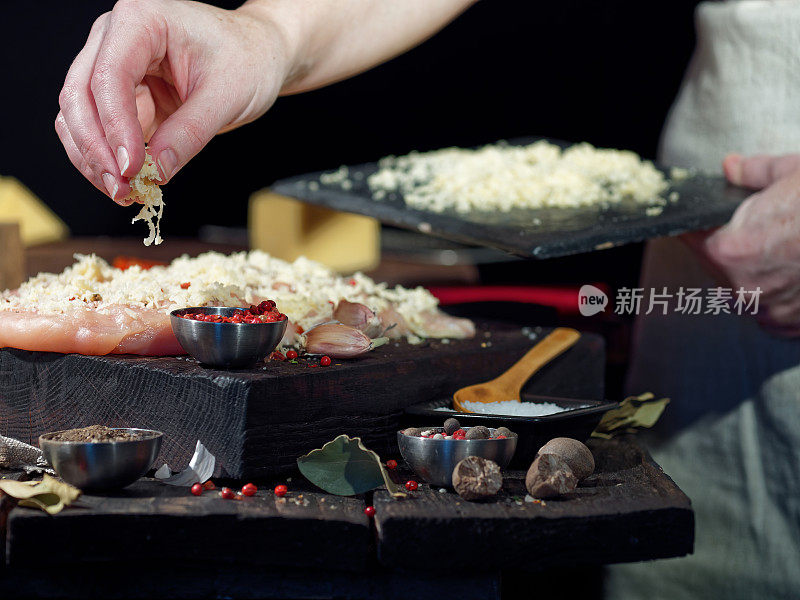 准备填充鸡胸肉