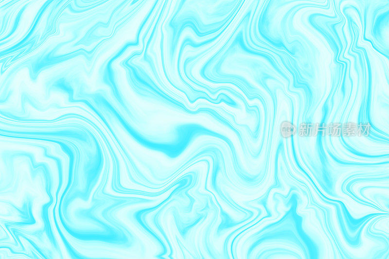 浅蓝色蓝绿色白色大理石抽象水海洋冰纹理粉彩梯度背景霜图案