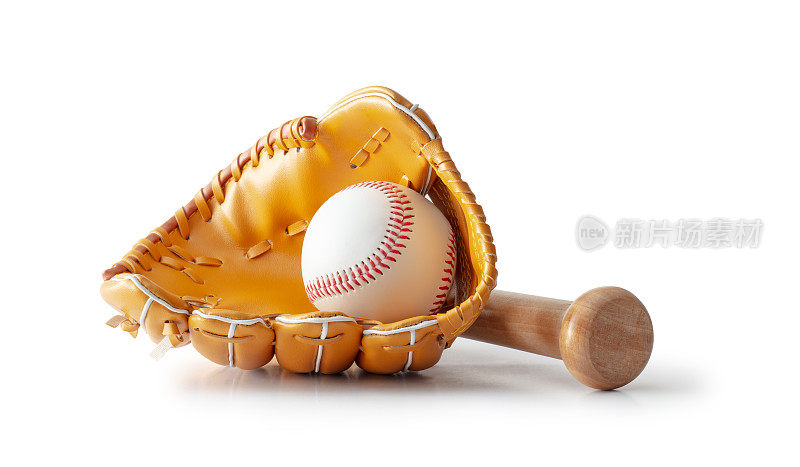 棒球棒，球和手套