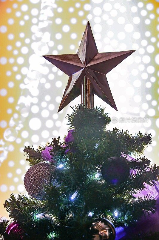 星形金属圣诞树装饰