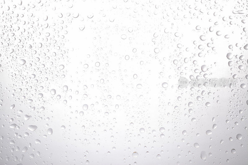 背景白色清楚透明雨滴水湿