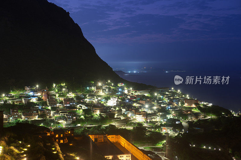 台湾瑞芳小镇夜景