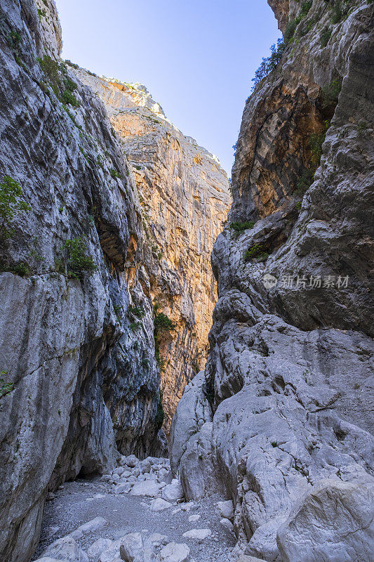 Gorropu峡谷，位于意大利撒丁岛中东部的Supramonte地区