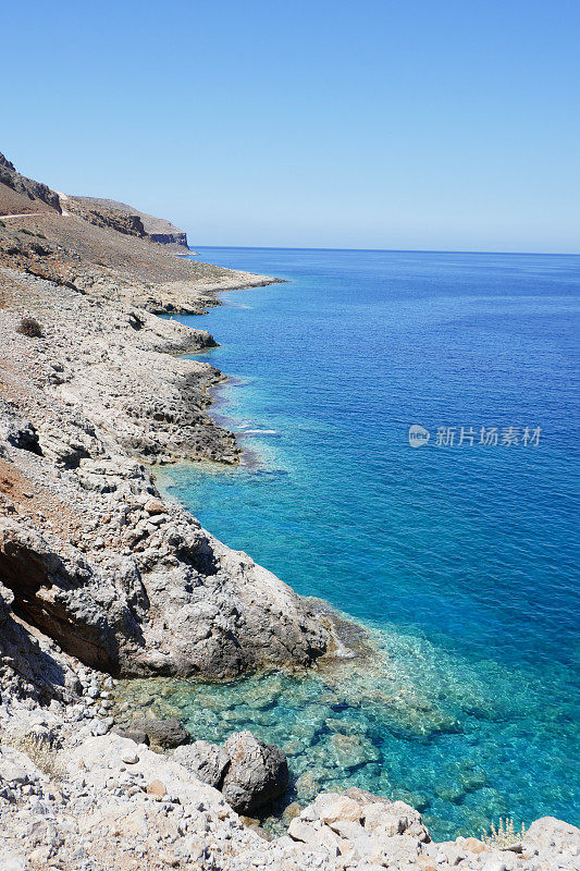 希腊克里特岛的巴洛斯海滩