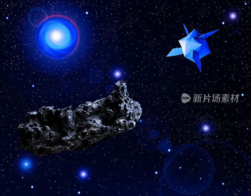 用折纸飞船对小行星进行太空探索