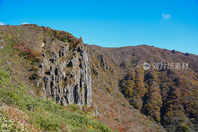 济州韩拉山的悬崖