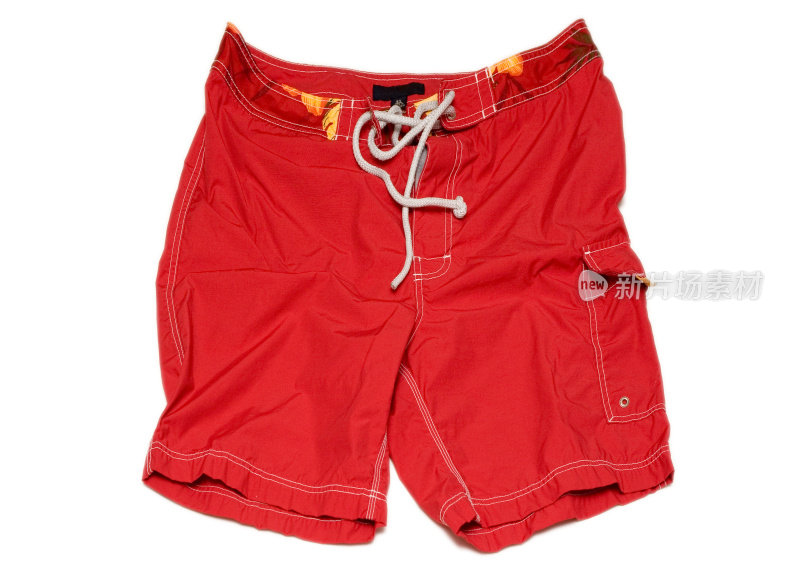 红色游泳短裤(孤立的，短路径)