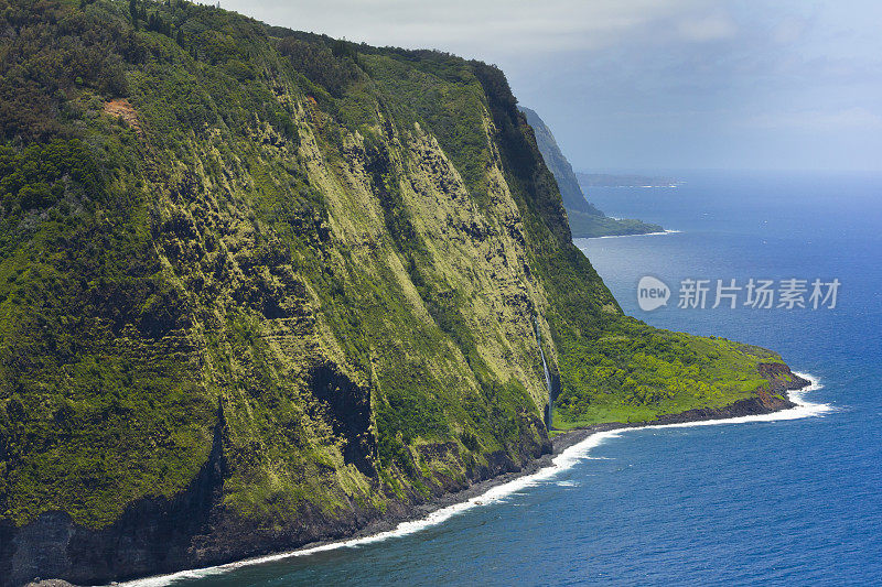 夏威夷的大威皮奥山谷海岸悬崖