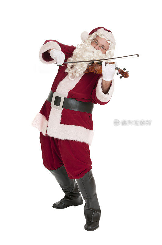 圣诞老人演奏小提琴-音乐系列