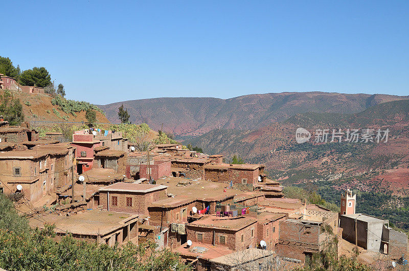 摩洛哥土著柏柏尔山村