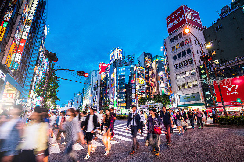 日本东京的夜生活