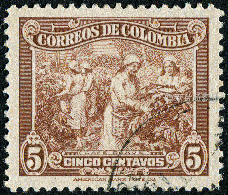 哥伦比亚咖啡邮票