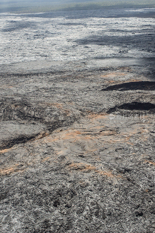 火山和熔岩的航拍