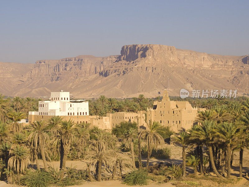 也门有古老的建筑和山脉