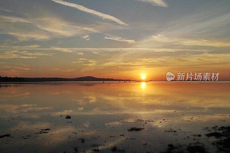 美丽的海上日落