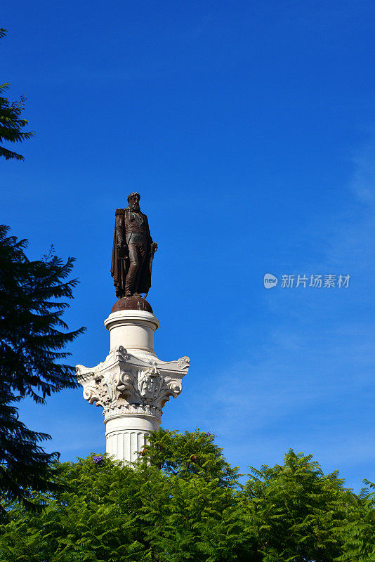 雕像D.佩德罗四世(建立于1870年)，葡萄牙第二十八任国王，Rossio，里斯本，葡萄牙