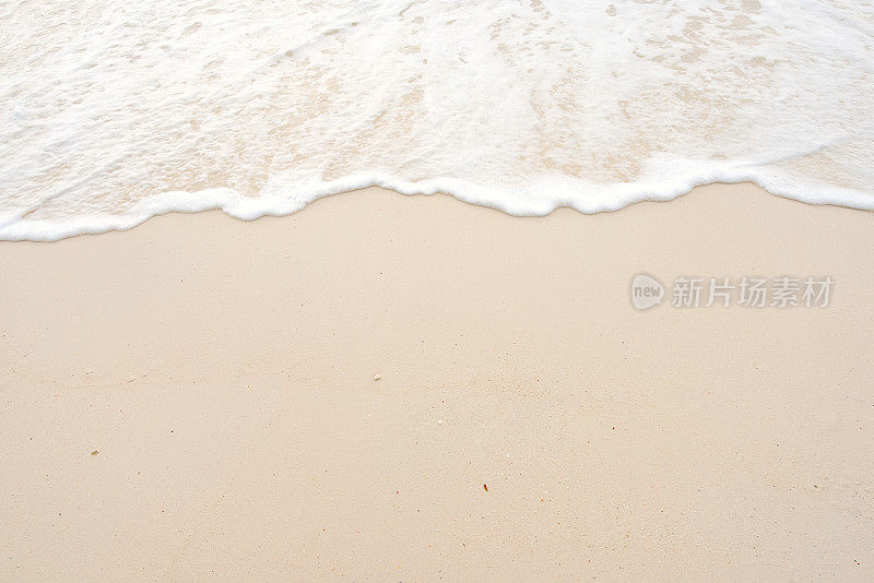 海浪和沙滩沙复制空间场景