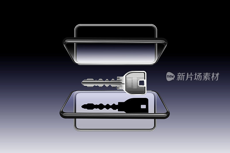 智能手机和安全钥匙通过社交网络连接