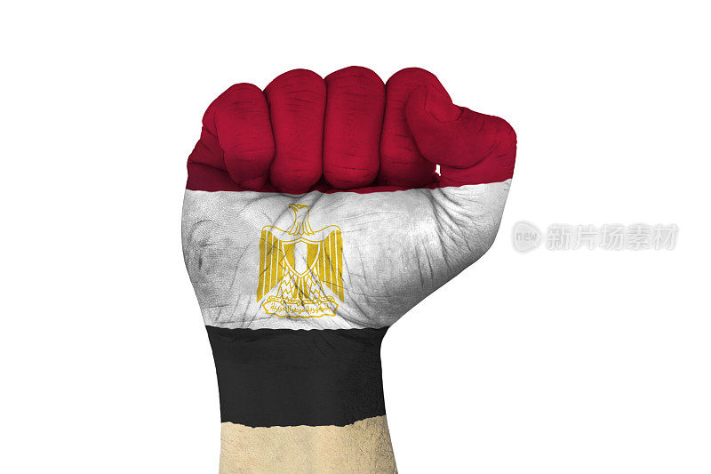 埃及国旗和拳头