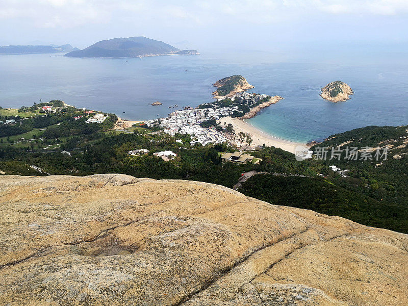 从香港岛的龙之背的全景