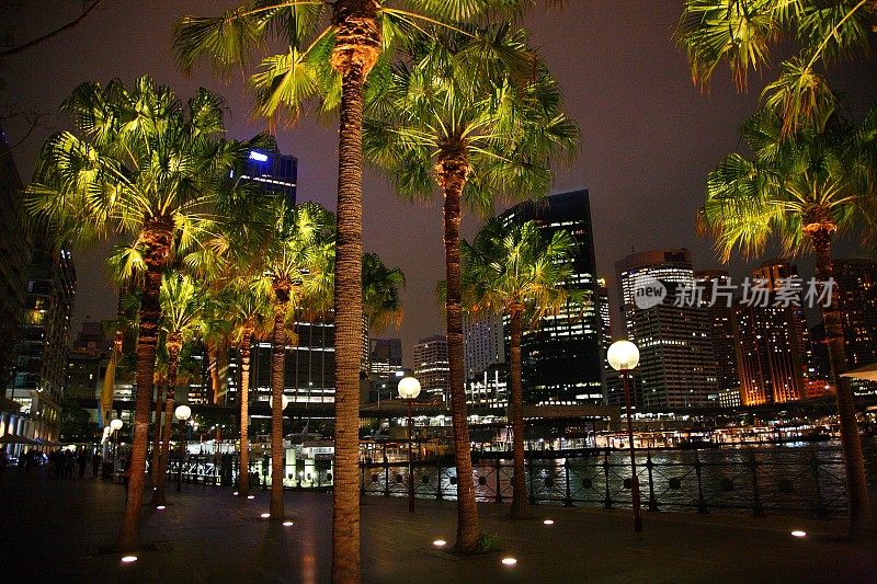 澳大利亚悉尼环岛码头的夜景