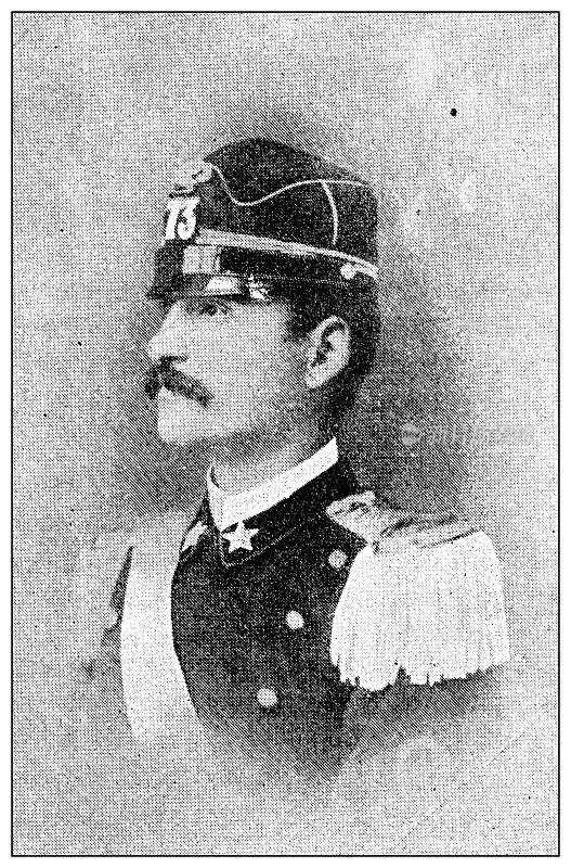 第一次意大利-埃塞俄比亚战争(1895-1896)的古董照片:阿尔弗雷多·莫尼中尉