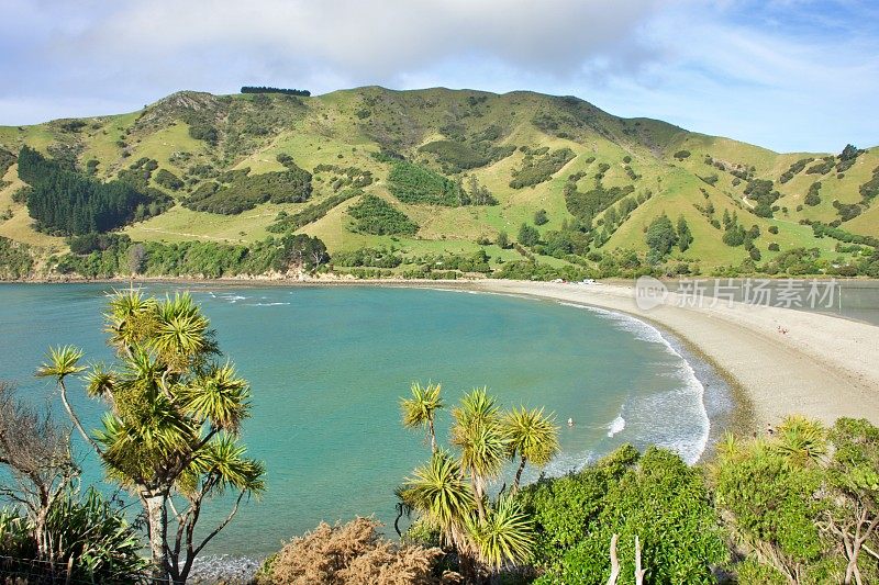 海景，电缆湾，纳尔逊，新西兰