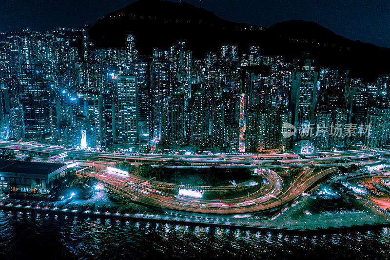 香港岛的夜景