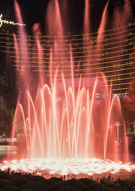 永利舞蹈喷泉，拉斯维加斯，美国内华达州