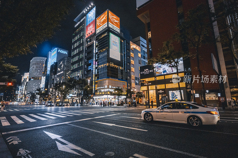 东京银座的夜景