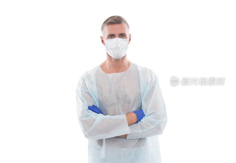 准备工作。带防毒口罩的人穿着安全服的医生。关于冠状病毒大流行的卫生科学家研制出病毒疫苗疫情爆发隔离。covid-19和医疗