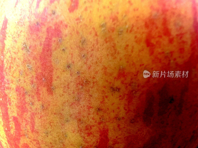 苹果皮:苹果的黄红果皮，作为质地或背景