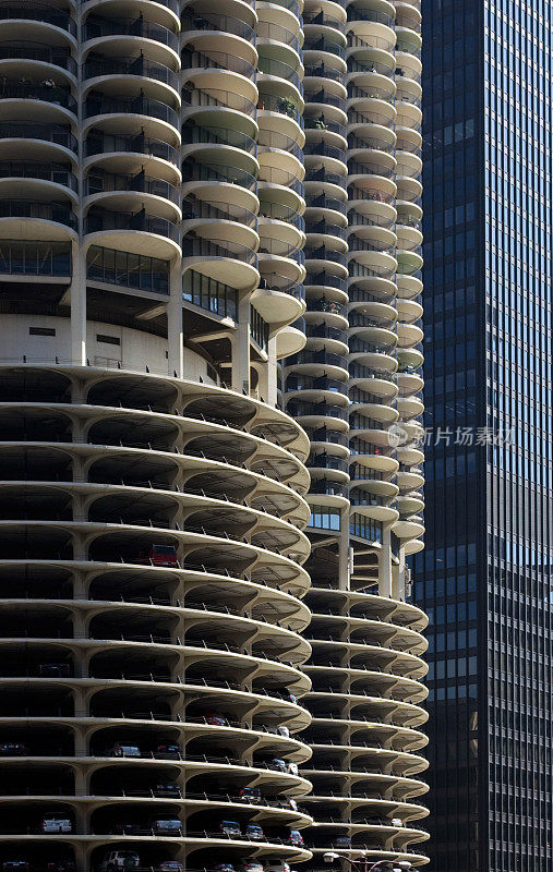 芝加哥的滨海城市大厦