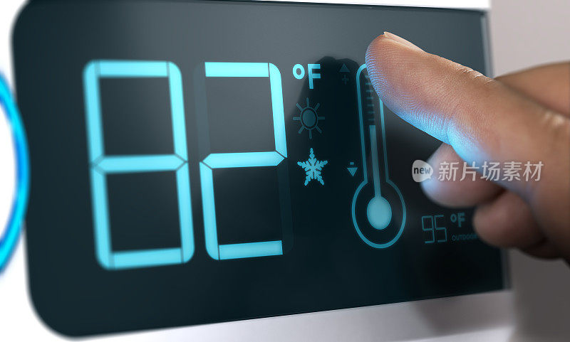 数字恒温温度控制器设置在82度法尔
