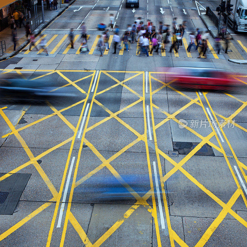 香港繁忙的人行横道