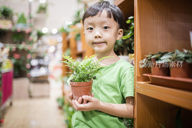 儿童购买植物