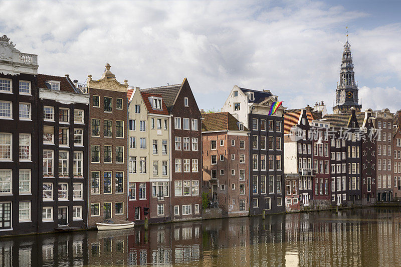 阿姆斯特丹的运河和建筑