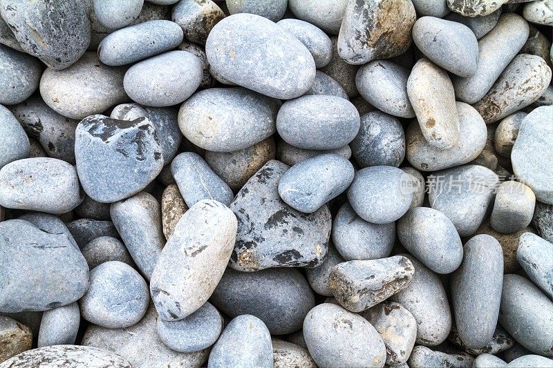 海滩卵石的特写