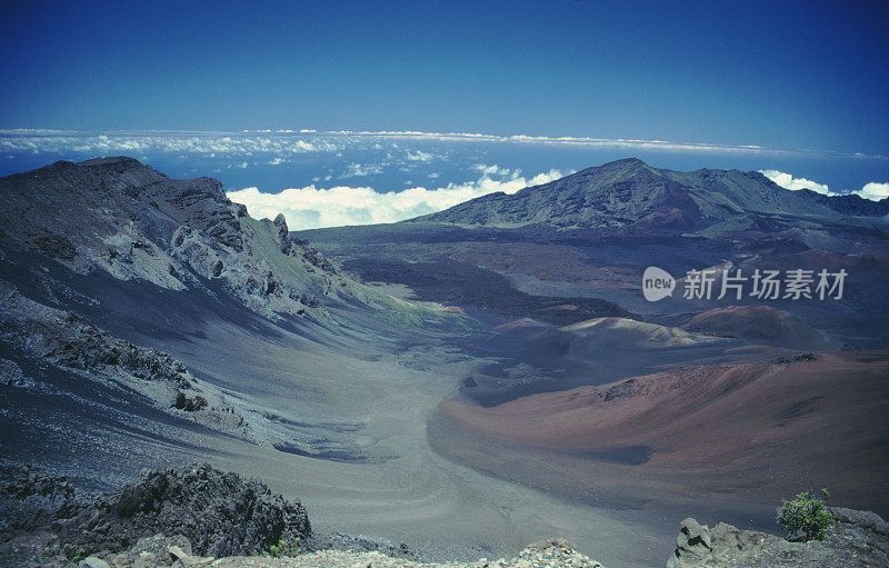 夏威夷毛伊岛的哈雷阿卡拉火山口
