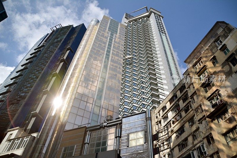 香港尖沙咀地区的高楼大厦