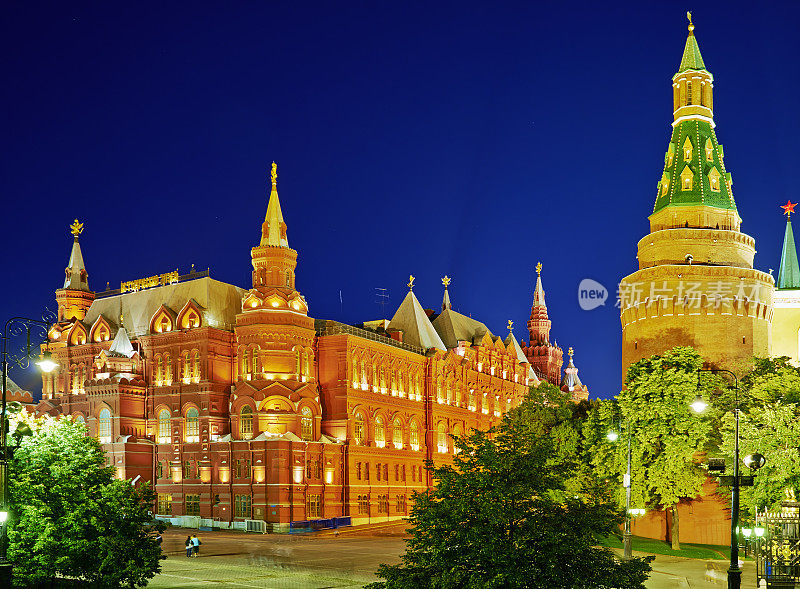 莫斯科克里姆林宫和历史博物馆。