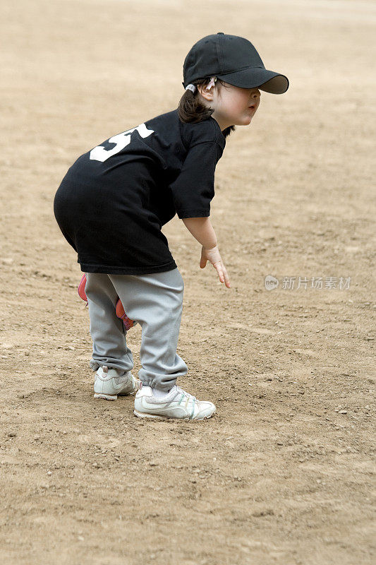 女孩棒球球员
