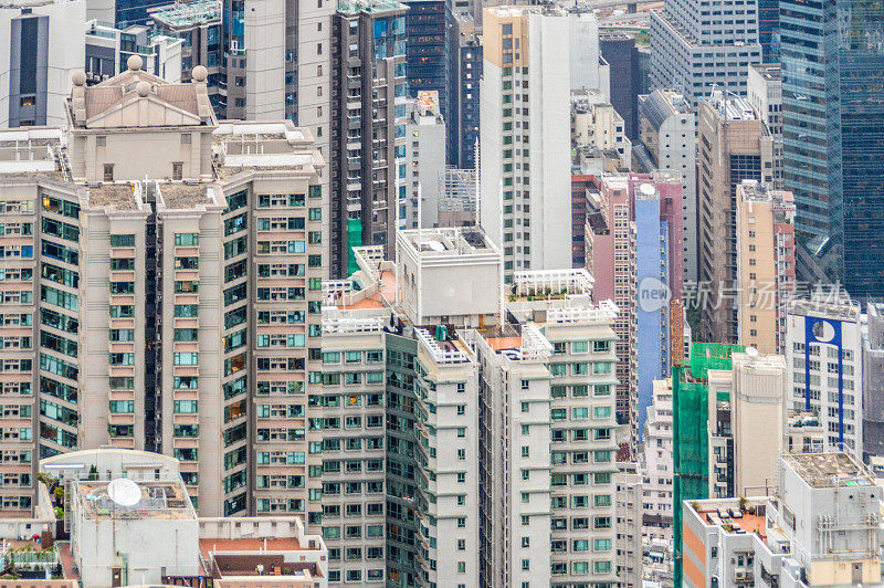 鸟瞰图的香港城市景观