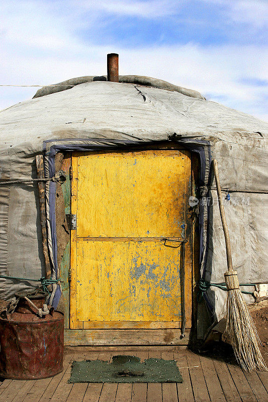 蒙古帐篷的入口
