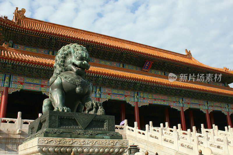 紫禁城的狮子雕像