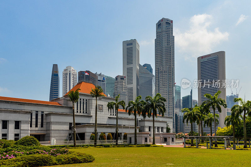 新加坡城市天际线和城市景观
