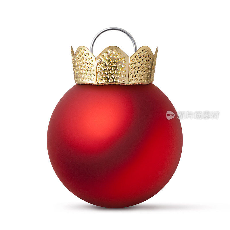 像国王一样过圣诞节。圣诞球，顶部倒置，类似于皇家皇冠。